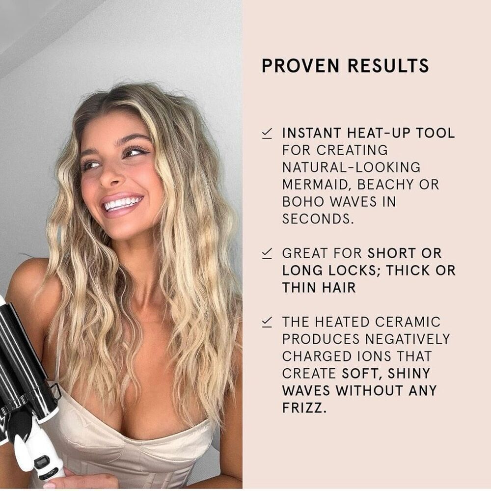 BONDIBOOST Wave Wand Hair Curling Iron Wand [32 mm / 1.25” Ceramic Tourmaline - Picture 5 of 12